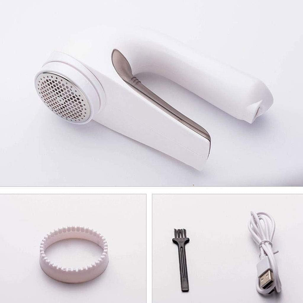 Aparat Pentru Curatat Scame, Par Si Praf, Vivimall, Trimmer pentru Diferite Tipuri De Material, Cu Lame Din Otel Inoxidabil, Maner Ergonomic, Incarcare Prin USB, 15x6x9 cm, Alb - vivimall.ro