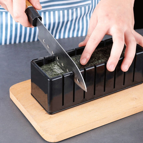 Aparat Pentru Sushi, Set 7 Accesorii Pentru Sushi, Ofera 3 Forme De Design, Rotund, Triunghi, Inimioare, Negru - vivimall.ro