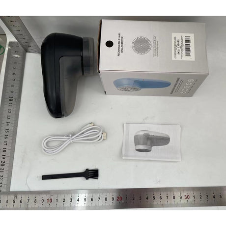 Aparat Scame si Par Haine, Vivimall, Electric, USB inclus, Periuta Curatare, pentru Diferite Tesaturi, 13 x 6.8 x 5.8 cm, Negru