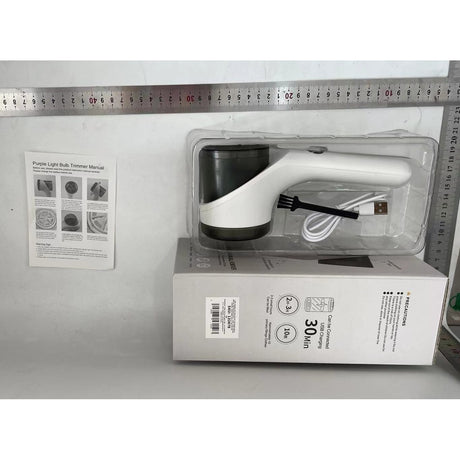 Aparat Scame si Par Haine, Vivimall, Electric, USB inclus, Periuta Curatare, pentru Diferite Tesaturi, 3 Trepte, 20.5 x 8.8 x 7 cm, Alb