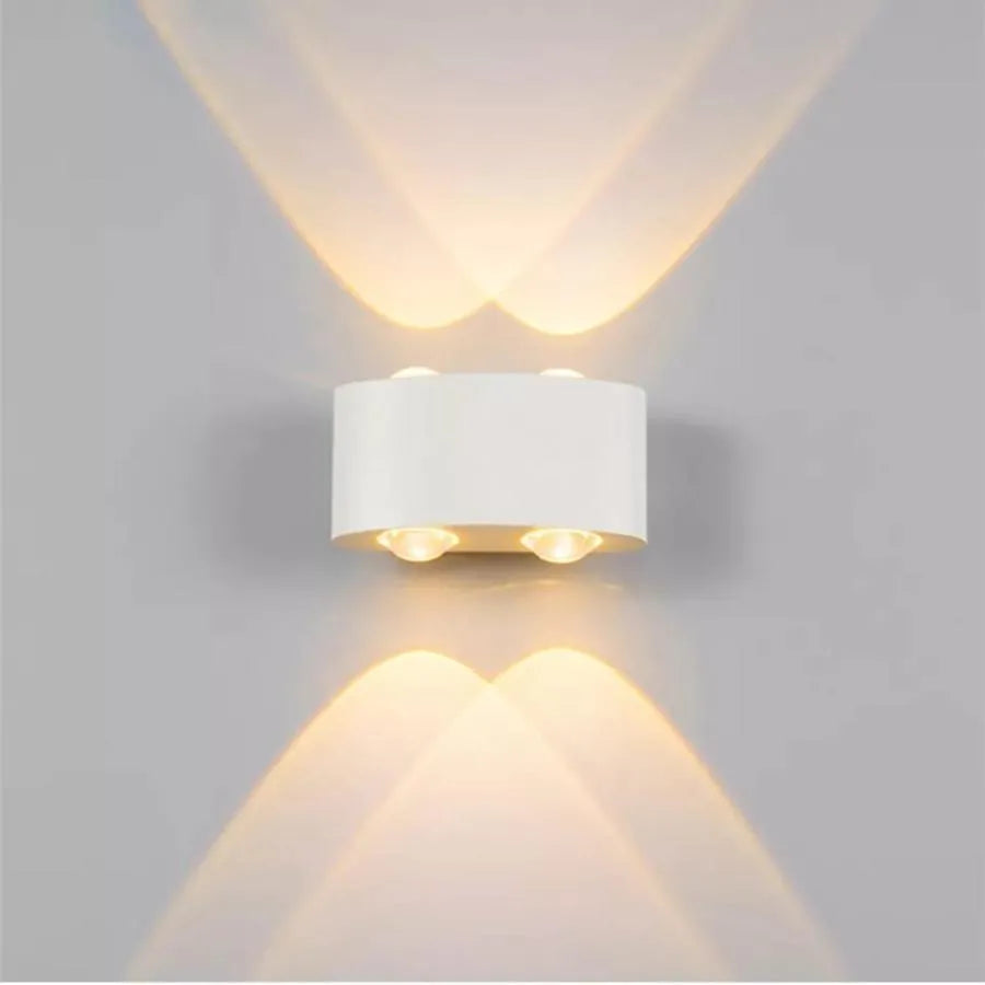 Fantas Aplica Led De Exterior Si Interior, 4 Surse X, Ip65, Metalic - vivimall.ro