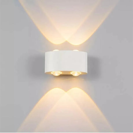 Fantas Aplica Led De Exterior Si Interior, 4 Surse X, Ip65, Metalic - vivimall.ro