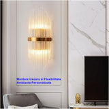 Aplica De Perete, Pentru Interior, Din Otel Inoxidabil Si Sticla, Led