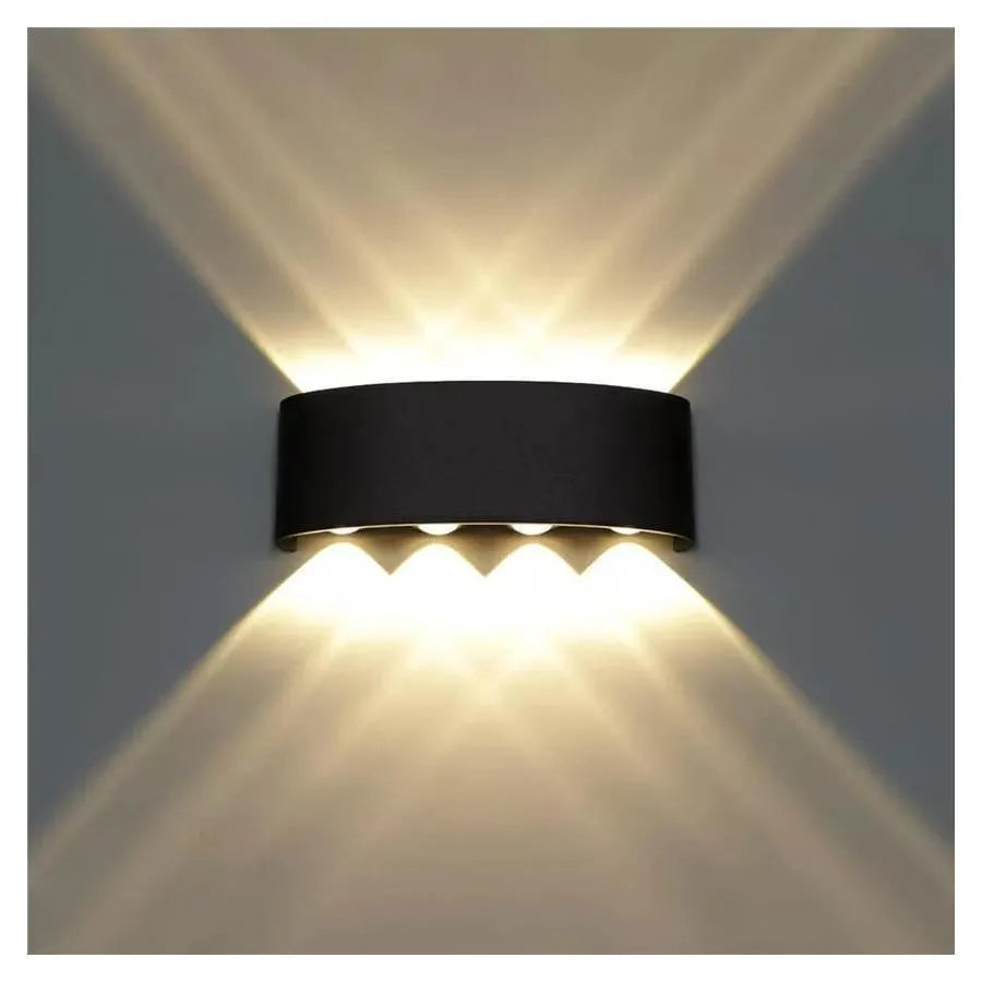 Fantas Aplica Led De Exterior Si Interior, 8 Surse X, Ip65, Metalic - vivimall.ro