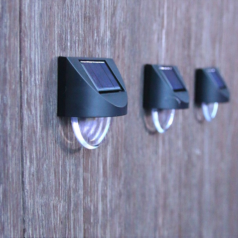 Aplica solara LED Vivimall, ABS/Policarbonat, rezistent la apa IP65, 1 LED, pentru gradina, casa, balcon, terasa, 1.2V, 600mah, 8.8 x 8.5 cm, alb rece