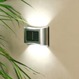 Aplica Solara Led, Abs/Policarbonat, Rezistenta La Apa Ip65, 6 Led-Uri, Pentru Perete, Trepte, Borduri, Terasa, 1.2V, 600Mah, 10 X 6.5 Cm, Doua Moduri De Prindere, Lumina Alb Rece, Gri - vivimall.ro