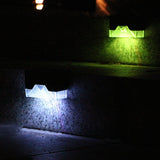 Aplica Solara Led, Abs/Policarbonat, Rezistenta La Apa Ip65, Pentru Trepte, Borduri, Terasa, 1.2V, 600Mah, 7.9 X 5 Cm, Lumina Multicolora, Negru - vivimall.ro