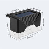 Aplica Solara Led, Abs/Policarbonat, Rezistenta La Apa Ip65, Pentru Trepte, Borduri, Terasa, 1.2V, 600Mah, 7.9 X 5 Cm, Lumina Multicolora, Negru - vivimall.ro