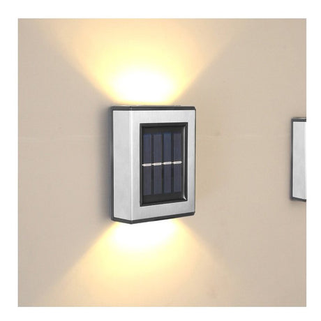 Aplica Solara Led, Abs/Policarbonat, Rezistenta La Apa Ip65, Pentru Trepte, Borduri, Terasa, 1.2V, 600Mah, 10 X 7.5 X 3 Cm, Lumina Alb Calda, Negru - vivimall.ro