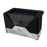 Aplica Solara Led, Abs/Policarbonat, Rezistenta La Apa Ip65, Pentru Trepte, Borduri, Terasa, 1.2V, 600Mah, 7.9 X 5 Cm, Lumina Multicolora, Negru - vivimall.ro
