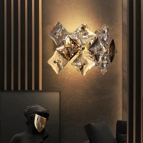 Aplica Yasmina 2*E14, Metal Si Cristal - vivimall.ro