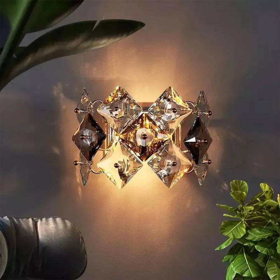 Aplica Yasmina 2*E14, Metal Si Cristal - vivimall.ro