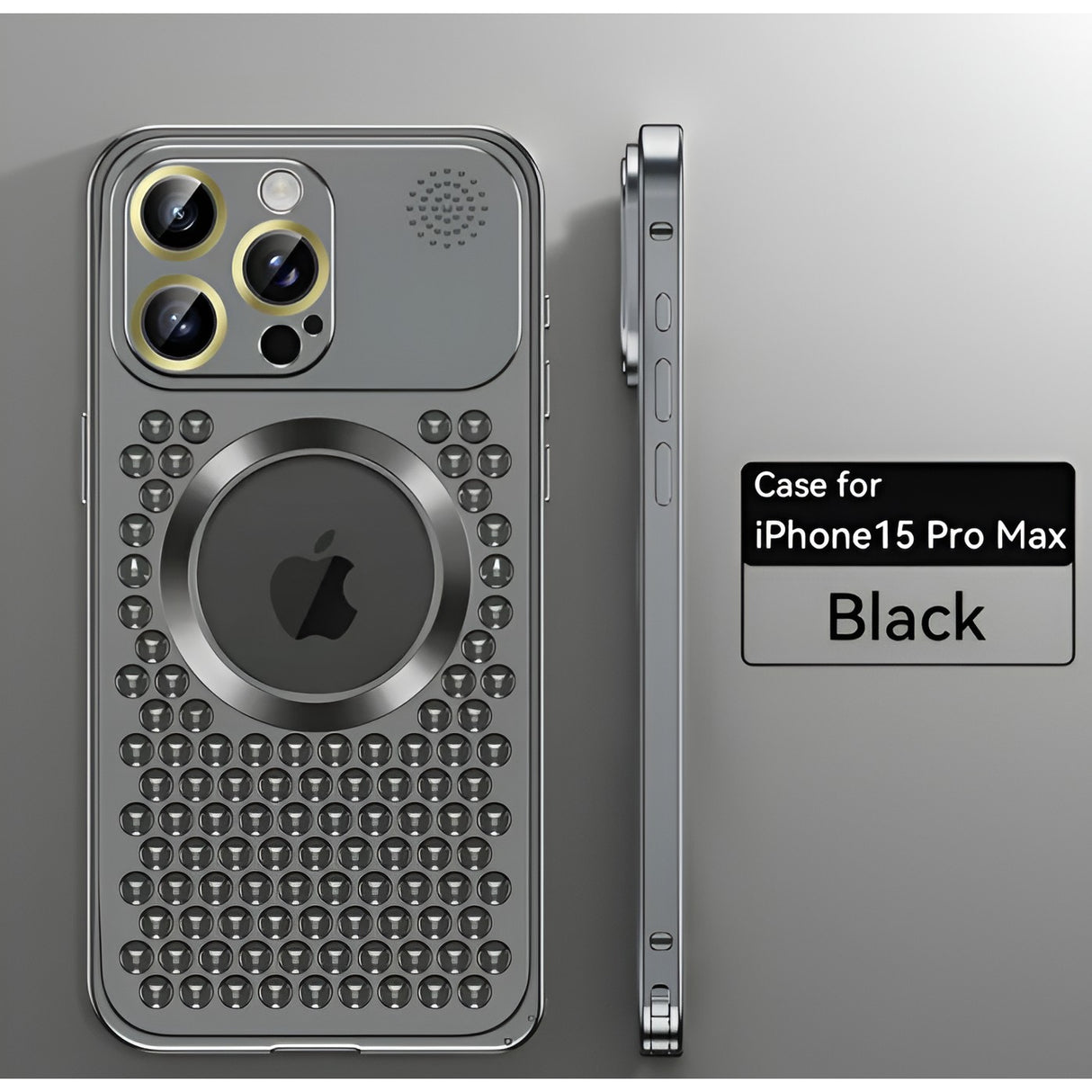 Husă MagSafe iPhone 15 Pro Max negru, perspectivă lifestyle, compatibilitate accesorii magnetice Apple