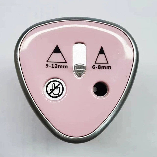 Ascutitoare Electrica cu 2 Gauri, Flippy, Gri, Baterii 4 x AA (neincluse), 7.5 x 7.5 x 7.5 cm, Roz