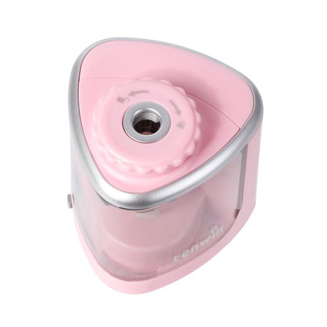 Ascutitoare Electrica Semi-Automata, Vivimall, din Plastic, Baterii 2 x AA (neincluse), 6.5 x 6.5 x 7.5 cm, Roz