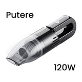 Aspirator Auto cu Incarcare Wireless, Flippy, Aspirator Vacuum pentru Masina Casa, cu dubla utilizare, Putere 120W, 30 x 7.5 x 7.5 cm, Negru - vivimall.ro