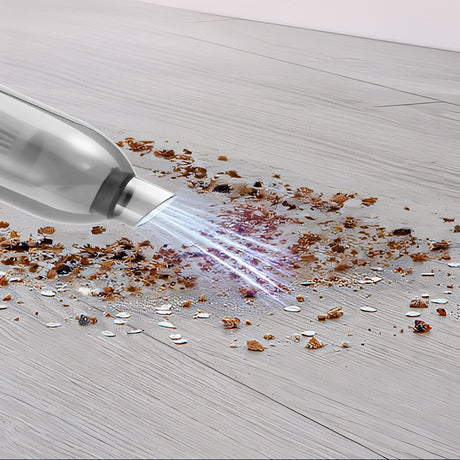 Aspirator Auto Tip Pistol, Vivimall, Aspirator cu Aspirare si Suflare, pentru Casa Masina, Multifunctional fara Fir, incarcare 4000mAh, Alb