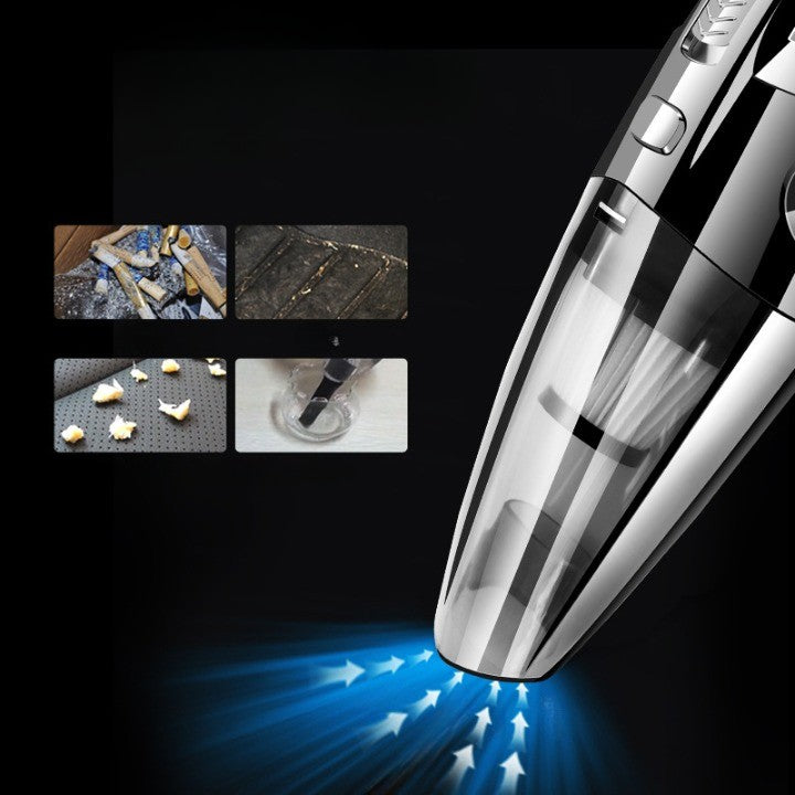 Aspirator de Mana Portabil Turbo, Flippy, pentru Uz Caznic sau Auto, Functie de Aspirare Umeda si Uscata, Incarcare la Priza, 32.000 rot/min, Putere 120W, Aspirare cu Vid de 4 Bar, 5 Accesorii pentru Spatii Inguste, Negru