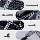 Aspirator Portabil Auto, Vivimall, pentru Casa si Masina, 3 Viteze, Incarcator Tip-C cu Incarcare Rapida, Tub Prelungitor, 2000mAh, 7 Capete de Aspirare si Suflare, 21x20x6.5 cm, Argintiu Mov