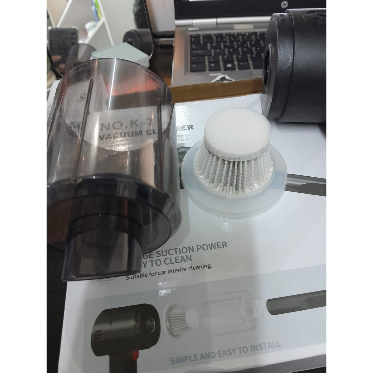 Aspirator Portabil Auto, Tip Pistol K7A, Pentru Casa Si Masina, Cablu Auto, Resigilat - vivimall.ro