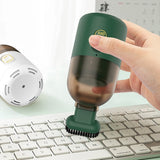 Aspirator Portabil pentru Automobil, Vivimall, Aspirator mic fara Fir, pentru Casa si Masina, incarcare USB, 2 in 1, 16.3x6 cm, Verde