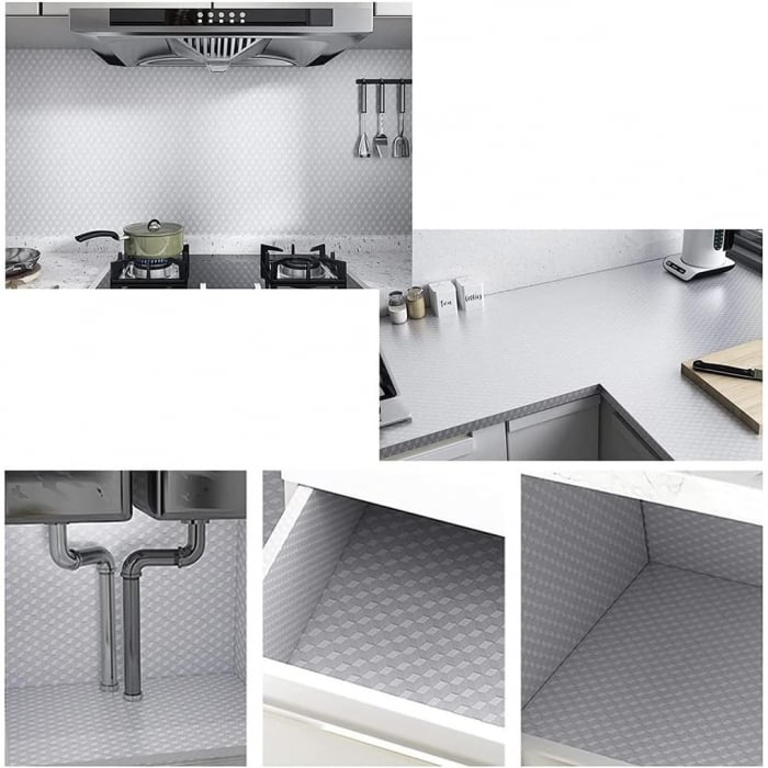 Autocolant Bucatarie Tip Folie De Aluminiu | SilverGuard