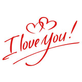 Autocolant I love You, Flippy, Tematica Iubire, 21x29 cm, Rosu, Resigilat