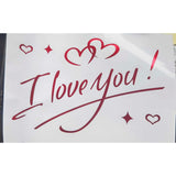 Autocolant I love You, Flippy, Tematica Iubire, 21x29 cm, Rosu, Resigilat