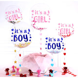 Sticker Autocolant, Vivimall, Tematica Gender Reveal, Model Scris It's a Girl, 19.5x27.5 cm, Roz - vivimall.ro