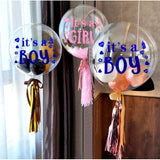 Sticker Autocolant, Vivimall, Tematica Gender Reveal, Model Scris It's a Girl, 19.5x27.5 cm, Roz - vivimall.ro