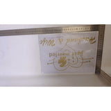 Sticker Autocolant, Vivimall, Tematica Nunta, Model Indragostiti, cu Scris Just Married Husband&Wife, 21x29 cm, Auriu - vivimall.ro