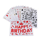 Sticker Autocolant Pentru Baloane, Tematica Aniversare, Model Happy Birthday,