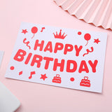 Sticker Autocolant Pentru Baloane, Tematica Aniversare, Model Happy Birthday,
