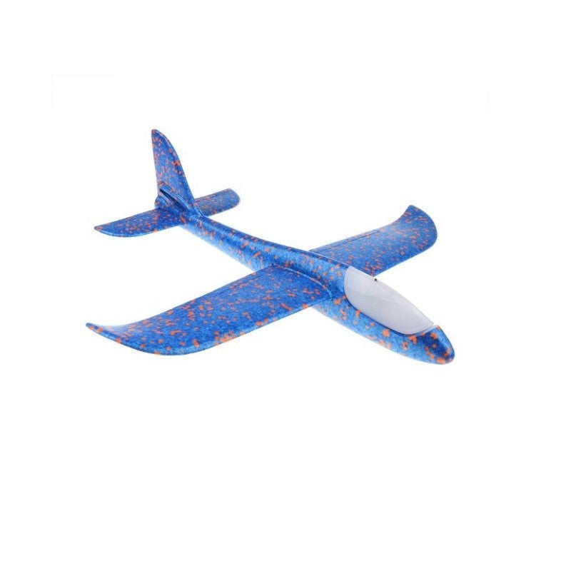 Avion Planor Cu Pilot, Din Polistiren, Cu Lumini In Cabina Pilotului, Lungime 47 Cm - vivimall.ro