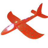 Avion Planor Cu Pilot, Din Polistiren, Cu Lumini Pe Toata Lungimea, 47 Cm - vivimall.ro