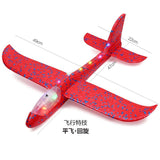 Avion Planor Din Polistiren In Punga, Lungime 47 Cm, Cu Lumini Pe Toata Lungimea,