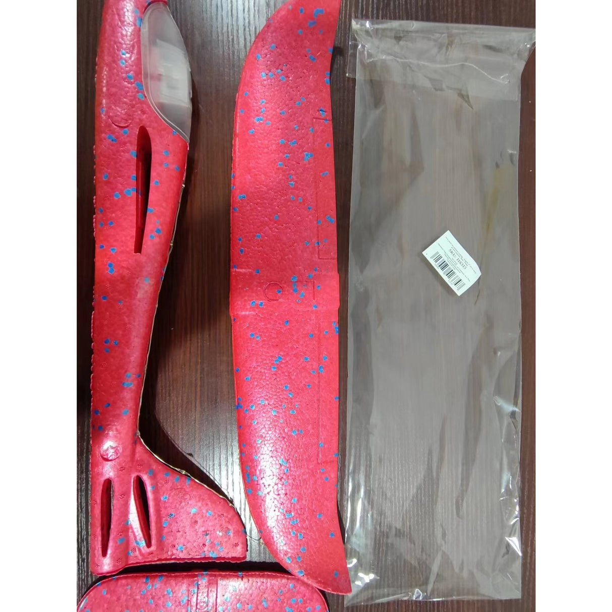 Avion Planor Din Polistiren In Punga, Lungime 47 Cm, Cu Lumini Pe Toata Lungimea,