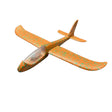 Avion Planor Din Polistiren In Punga, Lungime 47 Cm, Cu Lumini Pe Varf, Portocaliu - vivimall.ro