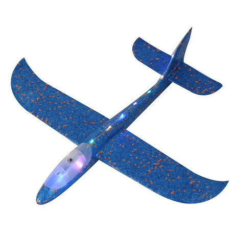 Avion Planor Cu Lumini Pe Toata Lungimea, Din Poliester, 48 Cm - vivimall.ro