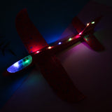 Avion Planor Cu Lumini Pe Toata Lungimea, Din Poliester, 48 Cm - vivimall.ro