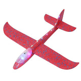 Avion Planor Cu Lumini Pe Toata Lungimea, Din Poliester, 48 Cm - vivimall.ro