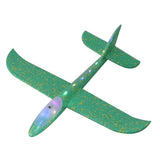Avion Planor Cu Lumini Pe Toata Lungimea, Din Poliester, 48 Cm - vivimall.ro