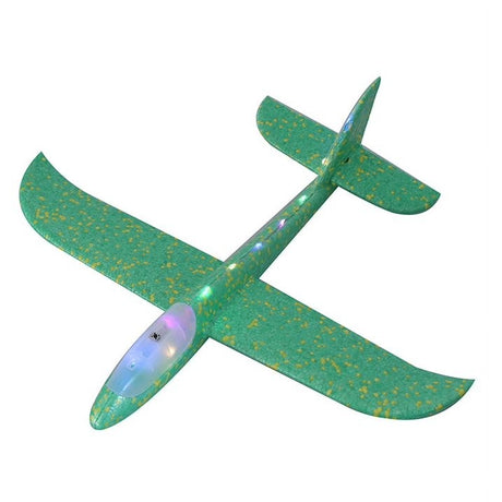 Avion Planor Cu Lumini Pe Toata Lungimea, Din Poliester, 48 Cm - vivimall.ro