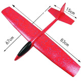 Avion Planor Flippy, din Polistiren, Lungime 84 cm , Jucarie Recreativa, Cascadorii, Rosu