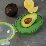 Recipient de Depozitare Avocado, Vivimall, Etans, pentru Frigider, din Plastic, Mentinere Proaspata, 15.3x11x8 cm, Verde - vivimall.ro