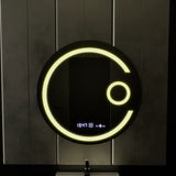 Oglinda Led Rotunda, 60Cm, Visio Motionglow Marcello, Sistem Dezaburire, Ceas & Termometru, Lupa Cosmetica - vivimall.ro