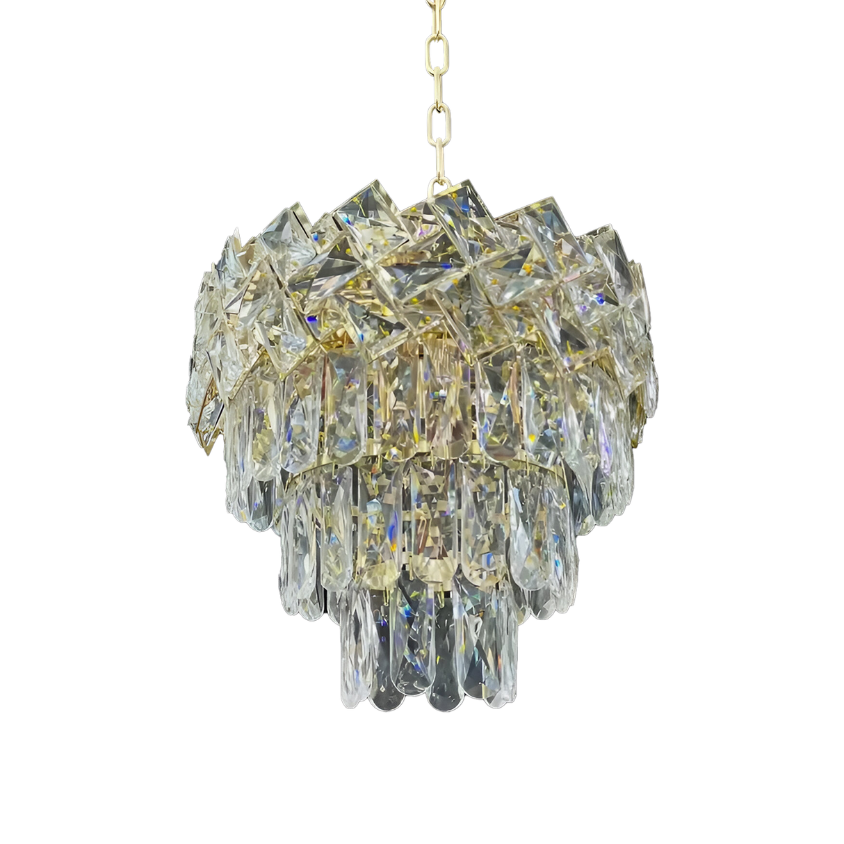 Candelabru Cristal Windsor Petito 3Xe27, Diametru 30Cm, Lucios - vivimall.ro