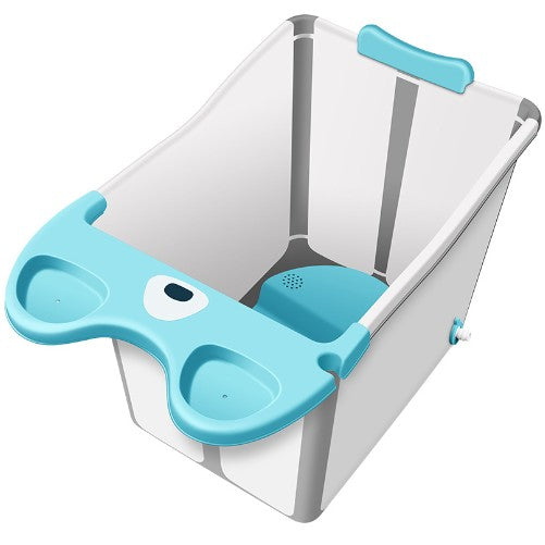 Cada Pliabila Pentru Baie, Din Pp+Tpe, Pentru Copii +6 Luni, Model Ursulet, Scaun De Interior, Detasabil, 82 X 50 X 54 Cm - vivimall.ro