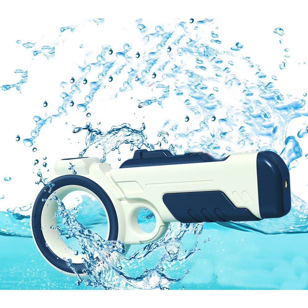 Pistol Cu Apa Pentru Copii Rezervor Tip Ghiozdan, 1500 Ml, Reglabil, Material Abs/Silicon, Distanta Improscare 8 Metri, Tragaci Cu Presiune, 12.5 X 28 Cm, Albastru - vivimall.ro