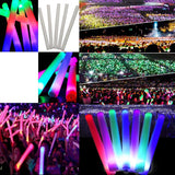 Bagheta cu Led, Flippy, din Burete, cu Baterii, Lumina Multicolora, 48 x 4 cm, Alb